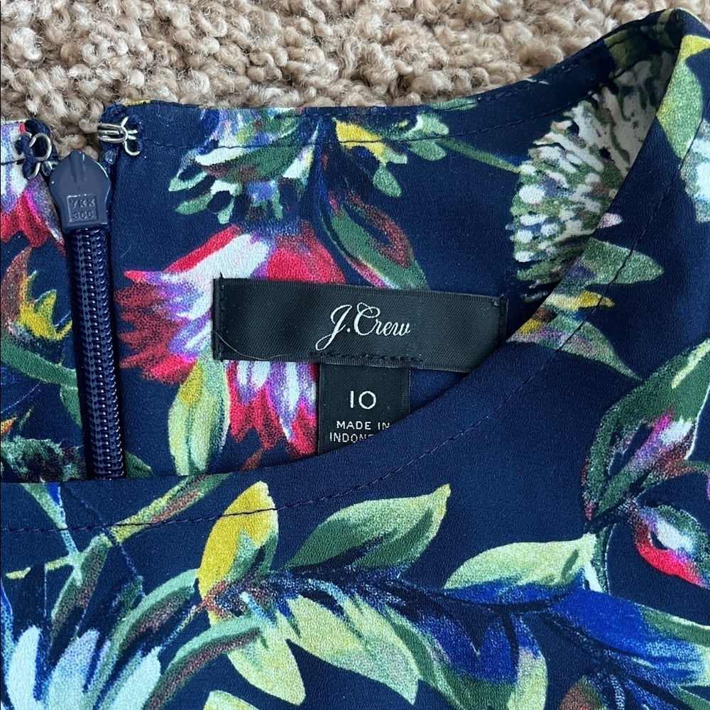 J. Crew Navy Floral Dress - Picture 7 of 16